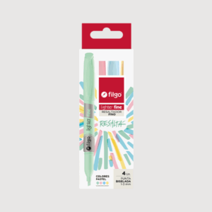 Resaltador Filgo Lighter Fine – Blíster Pastel x4