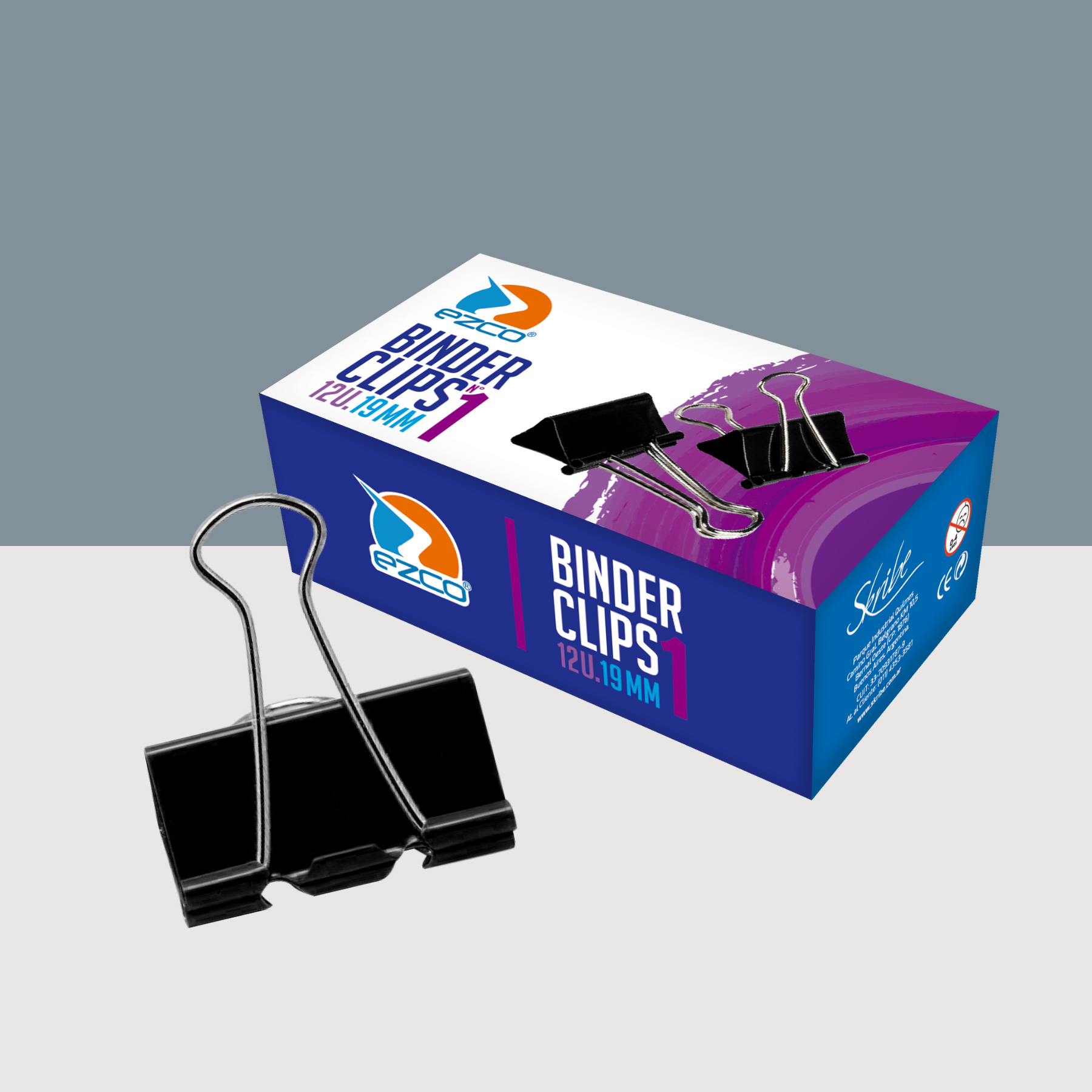 Aprietapapel Binder Ezco N1 – 19 mm.