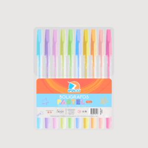 Bolígrafo Ezco Pastel x10