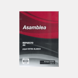 Repuesto A4 ASAMBLEA Rayado x 96hjs.