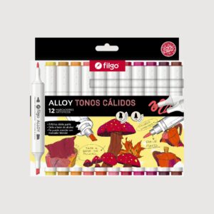 Marcador Artístico Permanente Doble Punta Filgo ALLOY – Tonos Cálidos x12