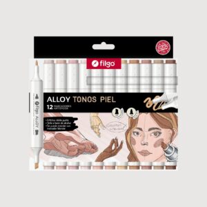 Marcador Artístico Permanente Doble Punta Filgo ALLOY – Tonos Piel x12