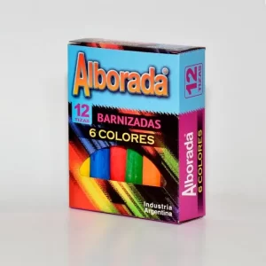 Tizas Color ALBORADA Barnizadas x 12