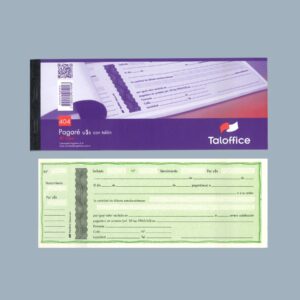 Talonario Pagaré en Dólares (USD) 404 TALOFFICE