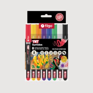 Marcador pintura al agua Filgo – TNT Punta Pincel x 8un.