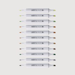 Marcador Artístico Permanente Doble Punta Filgo ALLOY – Tonos Botánicos x12
