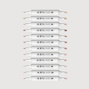 Marcador Artístico Permanente Doble Punta Filgo ALLOY – Tonos Piel x12