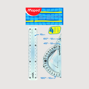 Kit de Geometría Maped Cristal | 15cm – 4pz.