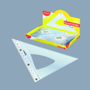 Escuadra Escolar Maped Cristal 45° 21cm.