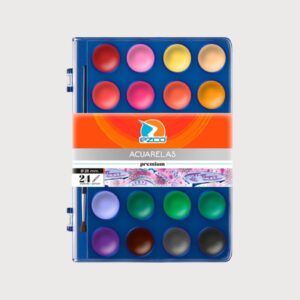Acuarelas Escolares – 24 Colores EZCO
