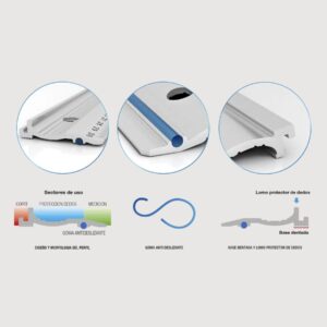 Regla de Aluminio c/Perfil para corte – Plantec 50cm.