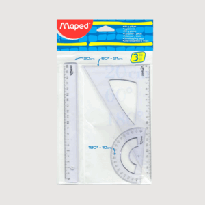 Kit de Geometría Maped Cristal | 20cm – 3pz.