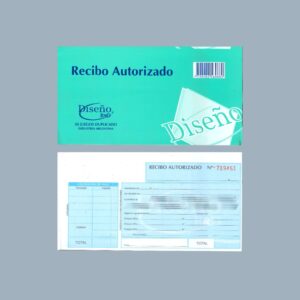 Talonario Recibo Autorizado – Duplicado 50 juegos DISEÑO