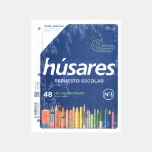Repuesto Escolar N3 Rayado HUSARES x48hjs.