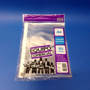 Folios A4 – Equipo Comercial x 10 un.