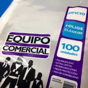 Folios Oficio – Equipo Comercial x 100 un.