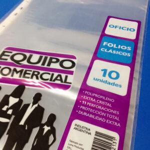 Folios Oficio – Equipo Comercial x 10 un.