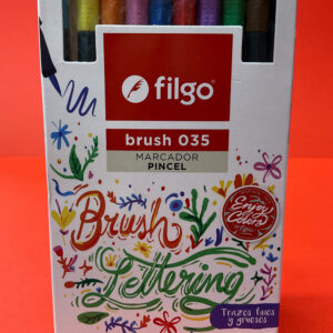 Marcador Punta Pincel Filgo x10 Colores Trad.
