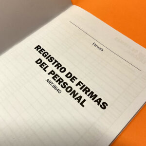 Registro / Libro de Firmas del Personal – 26hjs