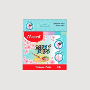 Tempera Escolar Maped | Pomos 15ml. x 4 Pastel
