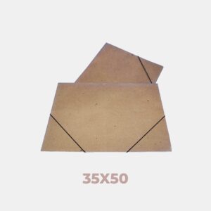 Carpeta 35×50 Marrón 3 solapas c/elástico – The Pel