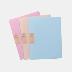 Carpeta plástica A4 c/10 folios Pastel FW