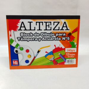 Block Nº5 Blanco x 12 hojas de 240 grs. ALTEZA