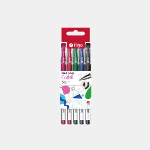 Bolígrafo Roller GEL POP Glitter x5