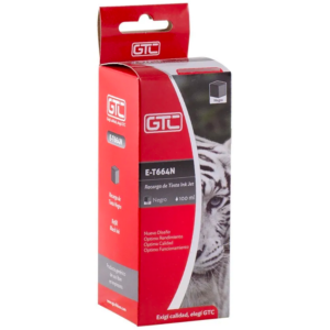 Tintas para Impresoras Epson con Sistema continuo T664N 70ml. NEGRO GTC