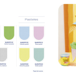 Papel Plastificado Lunares x Un.