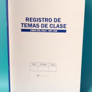 Registro de Temas de Clases – Tapa Flexible