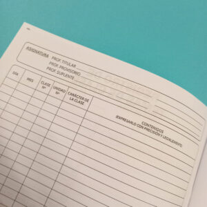 Registro de Temas de Clases – Tapa Flexible