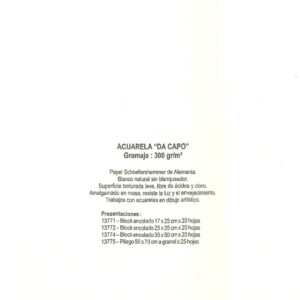 Papel DA CAPO 300gr 35X50 SCHOELLER