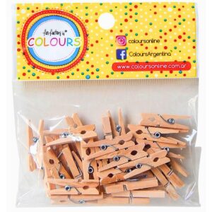 Mini Broche Natural 35mm x 24 unidades – COLOURS 20618