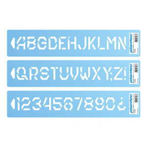 Plantilla LETRAS Y NÚMEROS Tipografía Helvética alto 20mm PLANTEC 2220