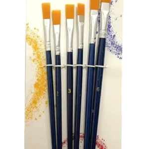 Pinceles en Set PREMIUM Chatos Sintéticos x6 unidades CBX