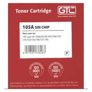Toner 105A para HP (sin chip)