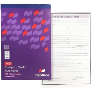 Talonario Boleto Compra Venta TALOFFICE 50hjs.