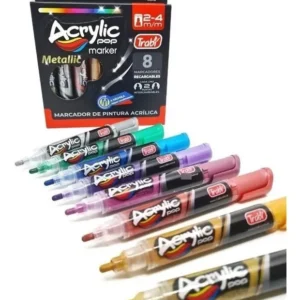 Marcador Acrílico ACRYLIC POP Metallic TRABI x8 unidades