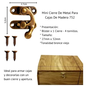 Herraje p/manualidades CBX (752) – Cierre 27x32mm