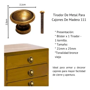 Herraje p/manualidades CBX (111) – Tirador 25x21mm