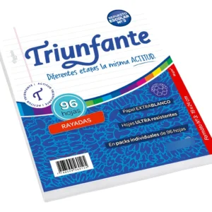 Repuesto Escolar N3 Rayado TRIUNFANTE x96hjs.