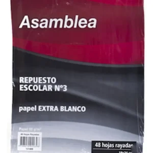 Repuesto Escolar N3 Rayado ASAMBLEA x48hjs.