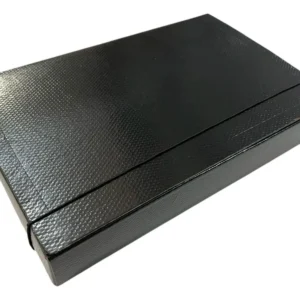 Caja archivo oficio c/elástico FIBRA NEGRA 4cm