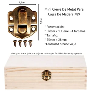 Herraje p/manualidades CBX (789) – Cierre 25x25mm