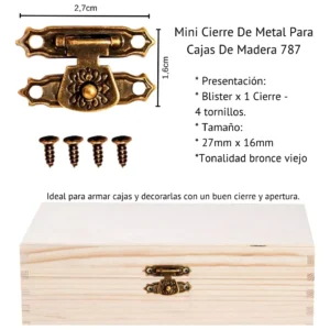 Herraje p/manualidades CBX (787) – Cierre 27x16mm