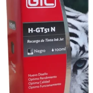 Tintas para Impresoras HP con Sistema Continuo GT51 N 100ml. NEGRO GTC