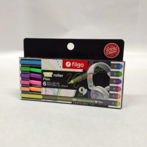 Boligrafo Roller FILGO TNT Fluo Pintura al Agua X 6 Colores