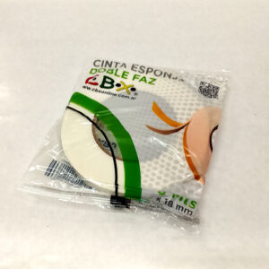 CINTA ADHESIVA DOBLE FAZ ESPONJA CBX – 18MM X 5MTS