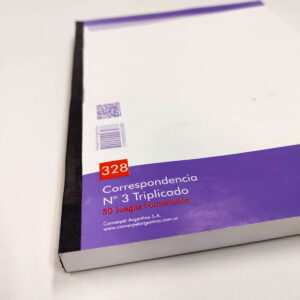 Cuaderno Tapa Flexible Correspondencia N 3 Triplicado – TALOFFICE